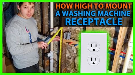 washing machine electrical outlet height